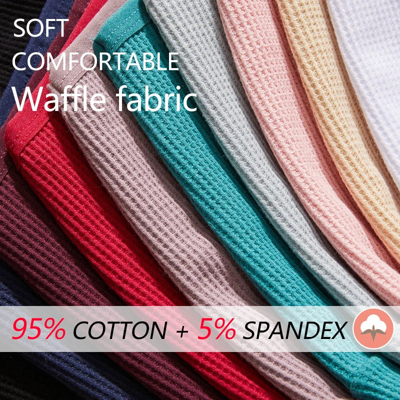 FINETOO 3Pcs/set Women Waffle Cotton Panties S-XL