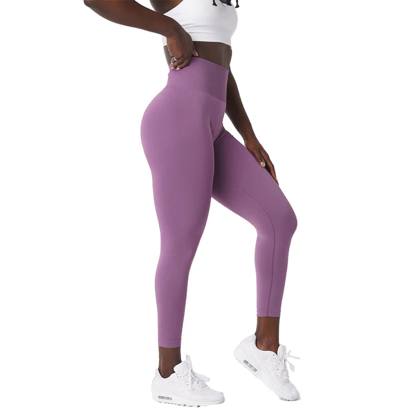 Upgrade Your Workout with Seamless Leggings - Silky, Sweat-Wicking, High Waisted, Compressive Waistband