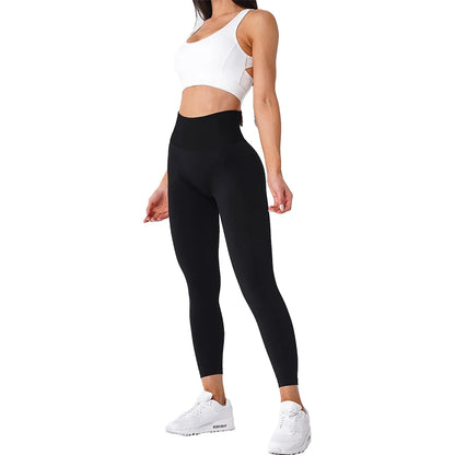 Upgrade Your Workout: Seamless Leggings with High Waist & Compressive Band